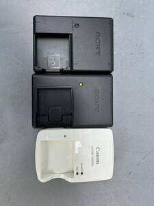 SONY バッテリー充電器 BC-CSD /BC-CSGB/CANON CB-2LY/3点セット／中古現状品