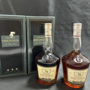 COGNAC PRUNIER V.S ブランデー ナポレオン 古酒 未開栓 2本セット 箱付き