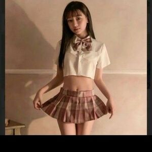 制服　 コスプレ　 セーラー服　ブレザー 　学生服 　女子高生　 ピンク　 ネイビー　 チェック　 チェック柄　 グレー