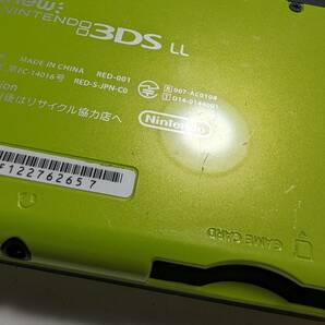 動作品 Nintendo 任天堂 ニンテンドー NEW 3DSLL 本体 ライム RED-001 -N18-の画像10