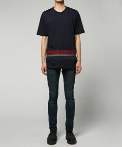 John UNDERCOVER アンダーカバー　15AW ベロア側章 ストレッチ スキニー　デニム　2