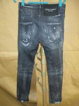 ディースクエアード DSQUARED 21aw SUPER TWINKY JEAN　フロントジップ　 ストレッチ　デニム　42　黒_画像3