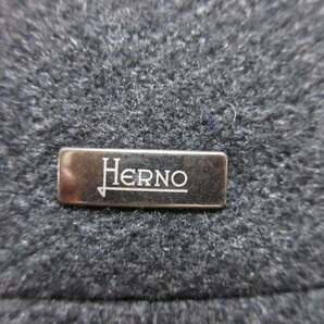 HERNO ヘルノ ca0071u ウール ナイロン ソフトメルトン 中綿 入り ファー 付き スタンドカラー コート  46 グレーの画像3