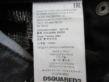 ディースクエアード DSQUARED 21aw SUPER TWINKY JEAN　フロントジップ　 ストレッチ　デニム　42　黒_画像7