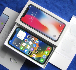 ★ピカピカ美品 ★完動品 ★バッテリ100％ SIMフリー Apple iPhoneX 大容量 256GB スペースグレイ SIMロック解除済 格安SIM可 iphone X