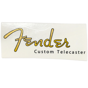 Fender Custom Telecaster スパロゴ 修理用水貼りデカール「ゴールド」
