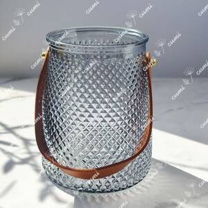 [ Northern Europe ] gray glass vase flower base crystal interior stylish transparent clear Kirakira limitation one wheel .. high class stylish interior 