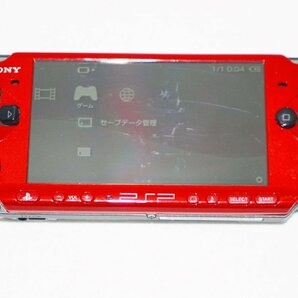 【質Banana】中古・動作品!!! SONY/ソニー ポータブルゲーム機 PSP3000 レッド/ブラック 通電・簡易動作確認済み♪.。.:*・゜⑥の画像1