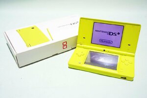 【質Banana】中古・簡易動作確認済み品!!!Nintendo/任天堂 DSi ライムグリーン 箱・取説・タッチペン・充電器付き 現状品♪