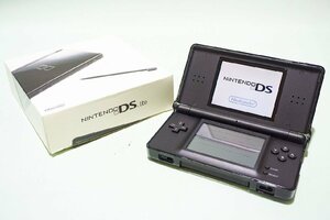 【質Banana】中古・簡易動作確認済み品!!! Nintendo/任天堂 DSLite ジェットブラック 箱・取説・タッチペン付き 現状品♪.。.:*・゜