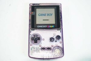 【質Banana】中古通電確認品!! Nintendo/任天堂 CGB-001 GAMEBOY/ゲームボーイCOLOR クリアパープル ♪