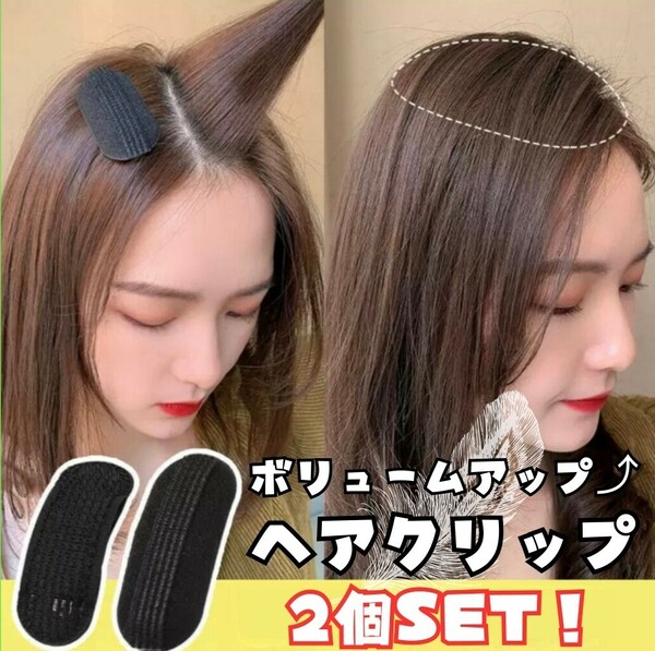 ふわ盛りスポンジ 薄毛対策　大2個セット ボリューム　ヘアアレンジ　ブラック　ヘアピン 絶壁隠し 薄毛 美髪 ヘア 抜け毛 ウィッグ