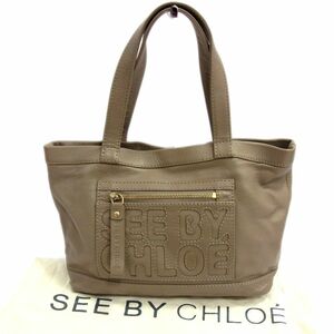 定価6万円●See By Chloe クロエ レザー トート バッグ ジップファイル ショルダー シーバイクロエ ZIP FILE レディース 牛革 正規品