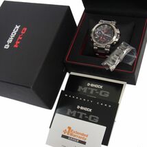 美品 定価121,000円◇CASIO G-SHOCK MTG-B1000D-1AJF 電波ソーラー Bluetooth搭載 メタルバンド メンズ 腕時計 取説 余りコマ4 箱付_画像1