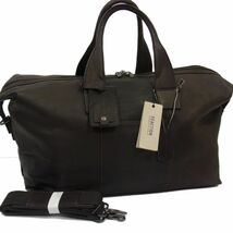 新品 定価7万◇Kenneth Cole 20Duffel Bag オールレザー ボストンバッグ ショルダー付 ケネスコール メンズ レディース ダークブラウン_画像1