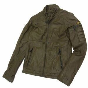 美品 羊革 定価6万◇G-STAR RAW MFD LEATHER JKT ラムレザー ライダースジャケットジースターロー メンズ 激シブ 革ジャン