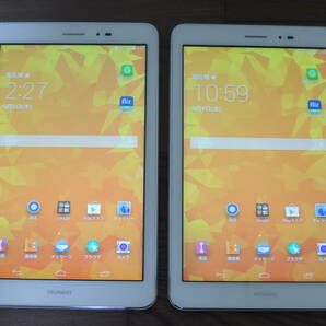 ★HUAWEI ファーウェイ MediaPad T1 8.0 2台セット android タブレット S8-702UJ アンドロイド 初期化済の画像1