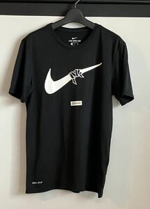 ★送料無料！NIKE DRI-FIT ブレンド JDQ スウッシュ Tシャツ。黒★S