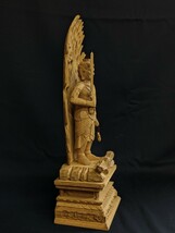 仏教美術 木彫 不動明王 立像 仏像 無銘 総高約39cm_画像3