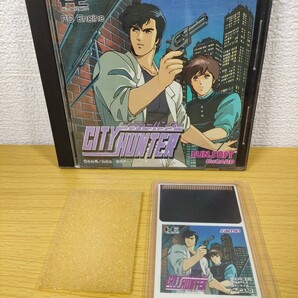 PCエンジン【シティーハンター CITY HUNTER】ケース 取扱説明書 ソフト付き『PCE HuCARD NEC』シティー ハンター SUNSOFT 北条司 集英社の画像1