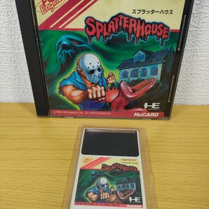 PCエンジン【スプラッターハウス SPLATTER HOUSE】ケース 取扱説明書 ソフト付き『PCE HuCARD NEC』スプラッター ハウス ナムコの画像1