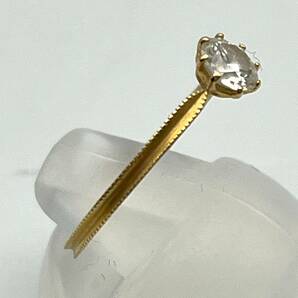 AHKAH アーカー K18YG 一粒ダイヤ 1Pダイヤモンド リング 0.27ct 5号 18金 イエローゴールド 指輪 アクセサリーの画像4