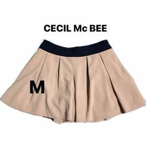 キュロットスカート CECILMcBEE ミニスカート風 ベージュ Mサイズ
