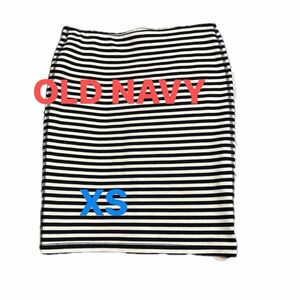 タイトスカート ボーダー 紺 OLDNAVY XSサイズ