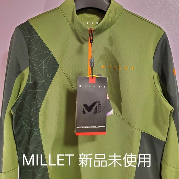 【新品未使用】★MILLET ミレー 登山ウェア ハーフジップ 長袖 シャツ インナー トップス レディース M