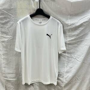 新品未使用品 ★PUMA プーマ★メンズ Lサイズ 『ACTIVE スモールロゴ Tシャツ』 白ホワイト 半袖Tシャツ 吸汗速乾 588866/02