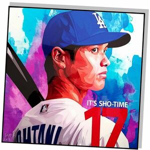 SHOHEI OTANI 大谷翔平 MLB ロサンゼルス・ドジャース デザインB 海外スポーツアートパネル 木製 壁掛け ポップアート