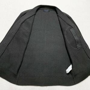 ザラマン【極上のラムレザー使用】ZARA MAN カーディガン セーター サマーニット ジャケット コットン シープスキン 羊革 皮 M カーキ 1円の画像5