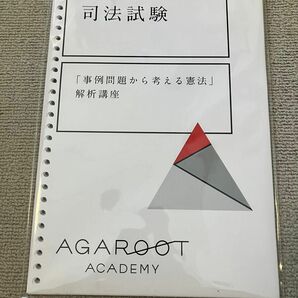 アガルート 事例問題から考える憲法 司法試験 予備試験 法科大学院 法学部 ロースクール 裁断済み agaroot academy