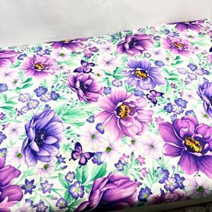 USAシーチング綿生地幅110cm×50cm.紫花