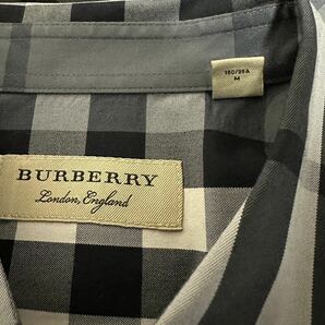 【美中古品】BURBERR バーバリー チェックシャツ サイズM チャコールの画像4