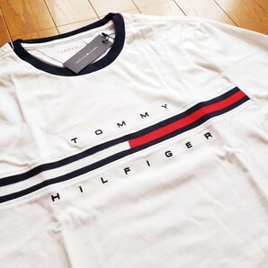 【新品】TOMMY HILFIGER Lサイズ ロンT フラッグロゴ ロングスリーブ Tシャツ ホワイト トミーヒルフィガー 長袖の画像5