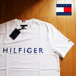 【新品】トミーヒルフィガー Lサイズ フェードロゴ Tシャツ ホワイト TOMMY HILFIGER