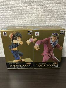 未開封品 在庫数3 ONEPIECE ワンピース MANHOOD ゴールド GOLD ルフィ テゾーロ フィギュア 2種セット ZZ-3