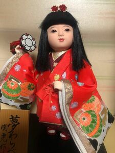 美品 日本人形 関光 夢わらべ 女の子 着物 節句 日本 JAPAN コレクション インテリア 置物 オブジェ 飾り 女の子 市松