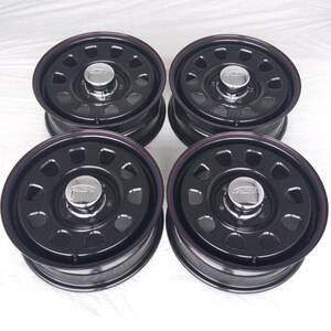 新品 デイトナ 17-6.5J＋38 6-139.7 ブラック タイヤ付4本SET 215/60R17 109/107 LT用 ハイエース200系 (W2170-0)