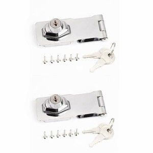 A post-putting possibility drawer lock 2 piece set . gold pills auxiliary lock screw stop security measures crime prevention 