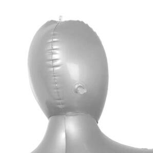 エアー マネキン トルソー 全身 男性タイプ ディスプレイ 衣装 展示 デッサン 空気人形 折り畳み 持ち運び コンパクト シルバーの画像2