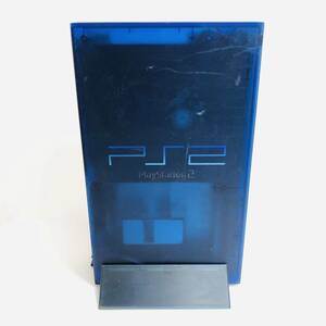 【ゲーム機】ジャンク レア　SONY PS2　本体　SCPH-37000　クリアブルー スタンド付き