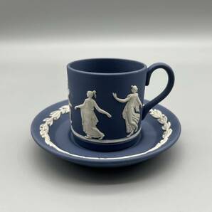 WEDGWOOD カップ＆ソーサー ジャスパー デミタスカップ カップ＆ソーサー ローレル ダンシングアワー ペールブルー ネイビーの画像2