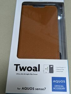 値下げ交渉いたしません レザーフラップケース「Twoal」for AQUOS sense7 SH-53C/SHG10