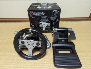 [ present condition goods ]XBOX360 handle navy blue MAD CATZ Wireless Force Feedback Racing Wheel wireless force feed back racing wheel 