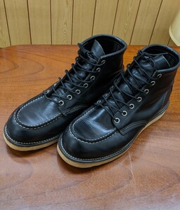 お洒落 大人感 ◆ 00’S レッドウイング REDWING アイリッシュセッター8130 羽タグ ◆ ブラック 黒 本革 サイズ7.5D 26cm 