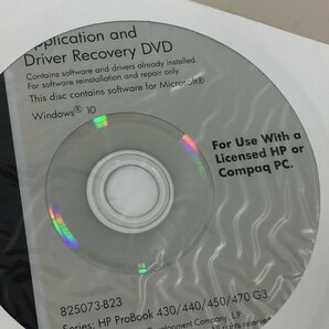 HP Operating system DVD windows 10 pro 64bit & Driver Recovery DVD 未使用品(管HP10）の画像3