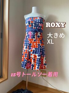  XL ROXY ロキシー　大きめ　ベアトップ ワンピース