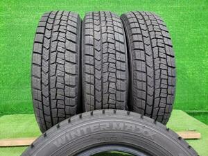 ダンロップ DUNLOP スタッドレスタイヤ 4本セット WINTER MAXX WM02 155/65R13 2022年 8分山 WM01 WM03